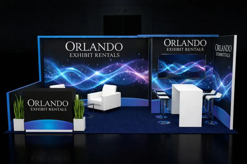 10×20 Custom LED Exhibit Booth Design – Orlando