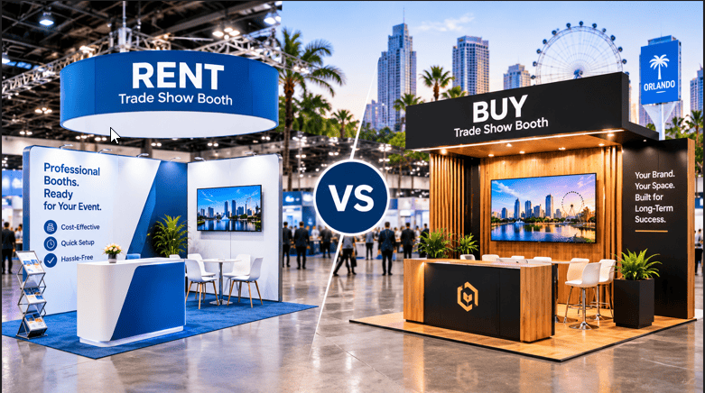 Rent vs buy trade show booth Orlando